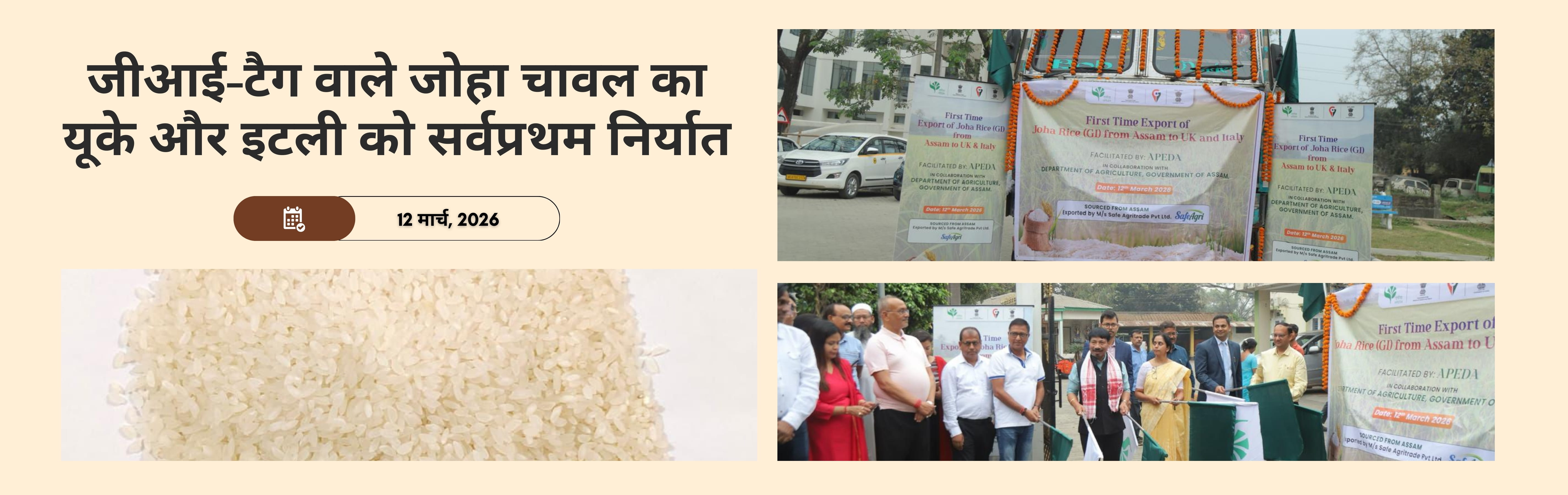 Joha Rice to UK & Italy