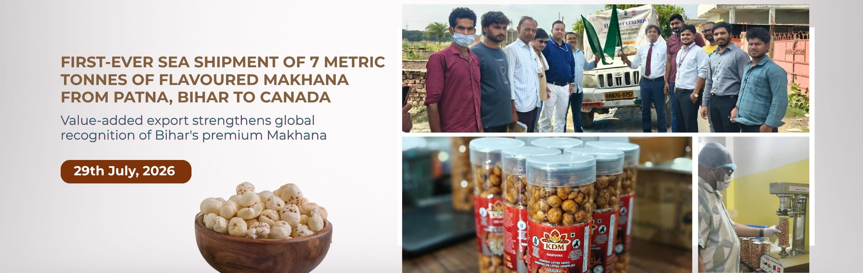 Flavoured makhana from patna bihar canada