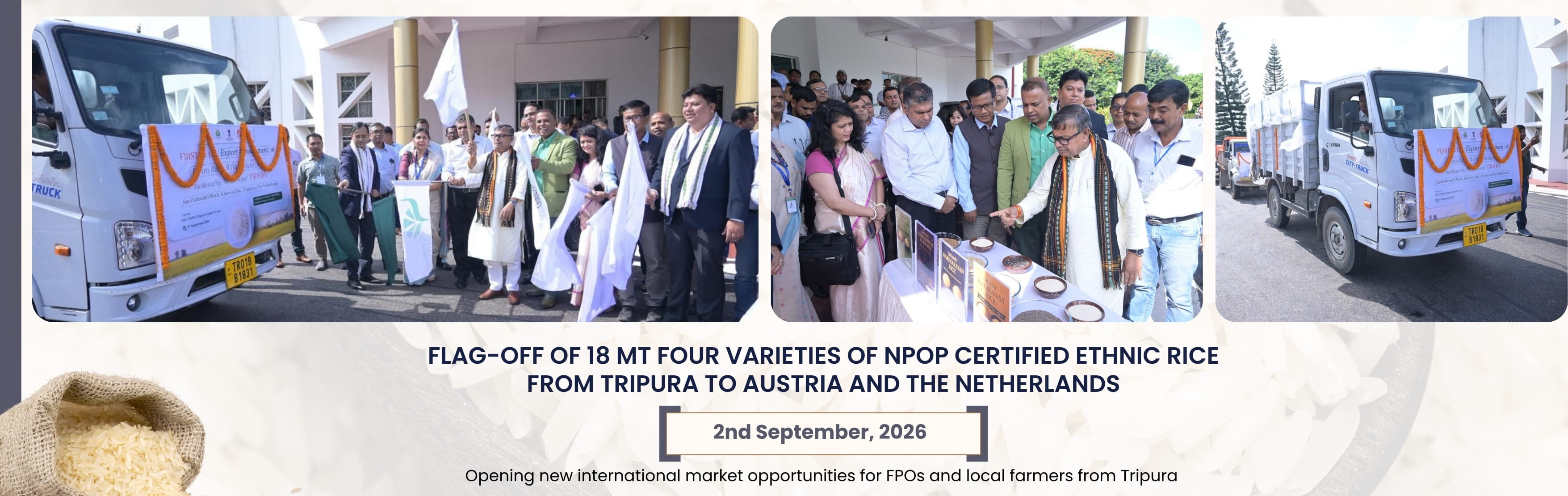 Rice from Tripura to Austria and the Netherlands